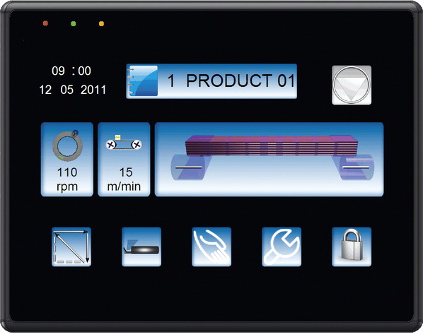 水平式缠绕机全彩触摸屏